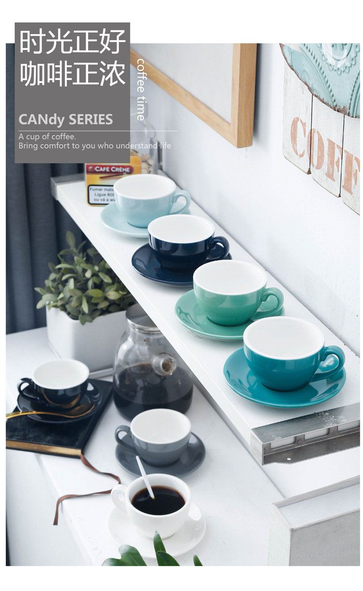 250cc咖啡杯卡布厂家热销推荐套装陶专业欧式 卡布奇诺杯可加logo详情6