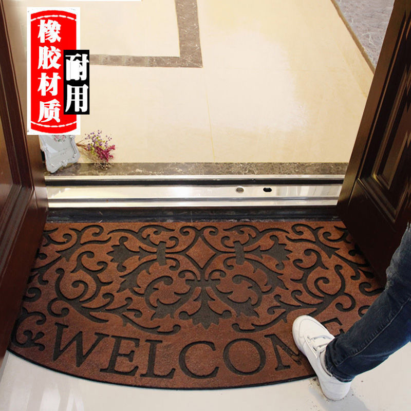 欧式大门口地垫入户门垫半圆形室外门外橡胶塑料门前进门踩脚垫子详情19