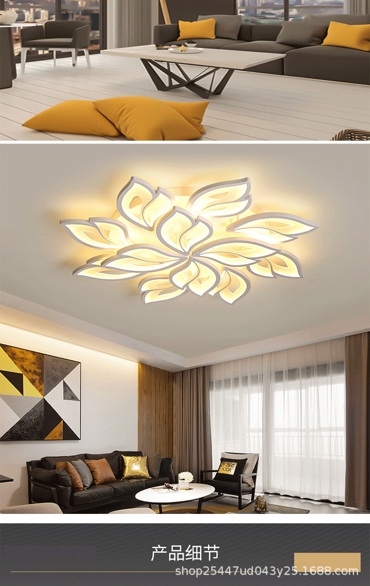 2022 nordic nueva sala de estar luz creativo hogar moderno ambiente comedor dormitorio 110VLED lámpara de techo reemplazo pic 13