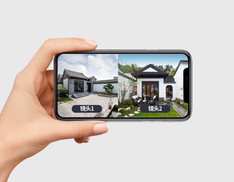 V380 solarcctv camera for home mobile phone remote dual-lens outdoor 4g solar monitoring pic 6