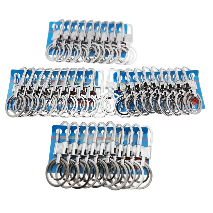 I1928 alloy double-ring keychain, keychain ring creative accessories, bag pendant, Yiwu 2-yuan 2-yuan store pic 6