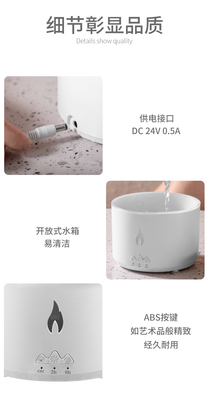 100% simulation 3D volcano humidifier, innovative jellyfish large spray, ultrasonic atomization aroma diffuser for office and home use pic 11