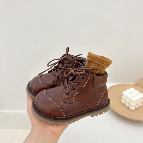 夏萌童鞋2022秋季新款男女童拼色软底板鞋儿童便捷侧魔术贴休闲鞋详情30