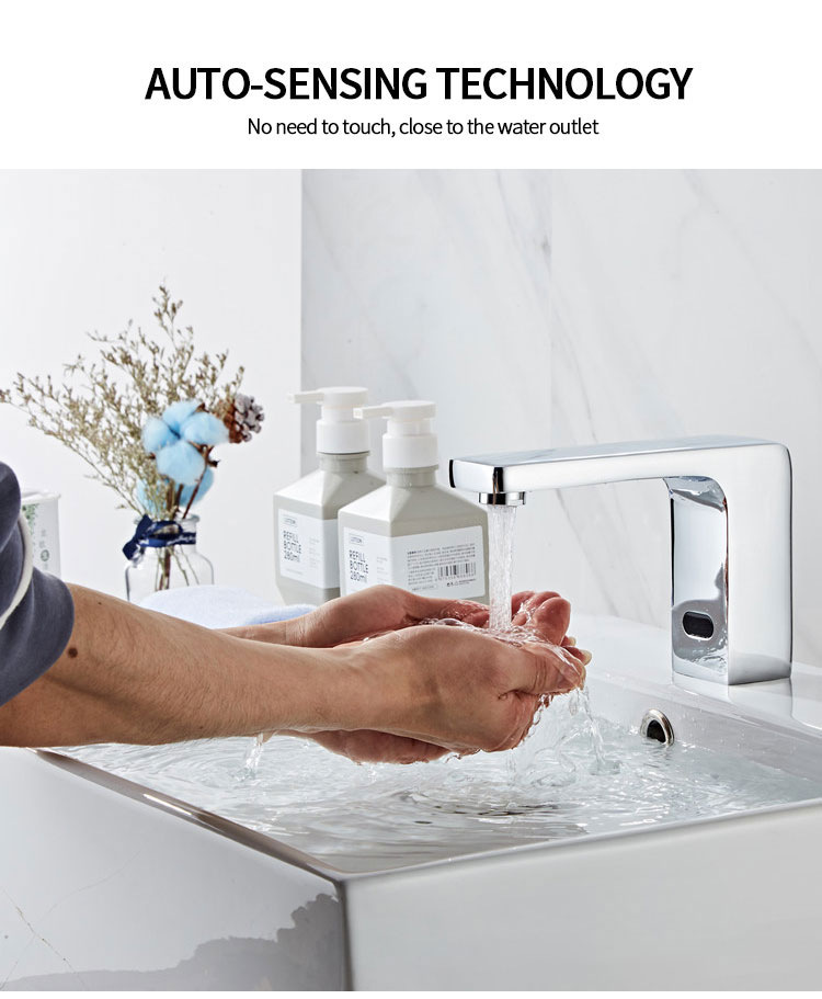 Hotel public infrared hot and cold hand washing machine, smart home sensor faucet, single-cooling fully automatic sensor faucet pic 34