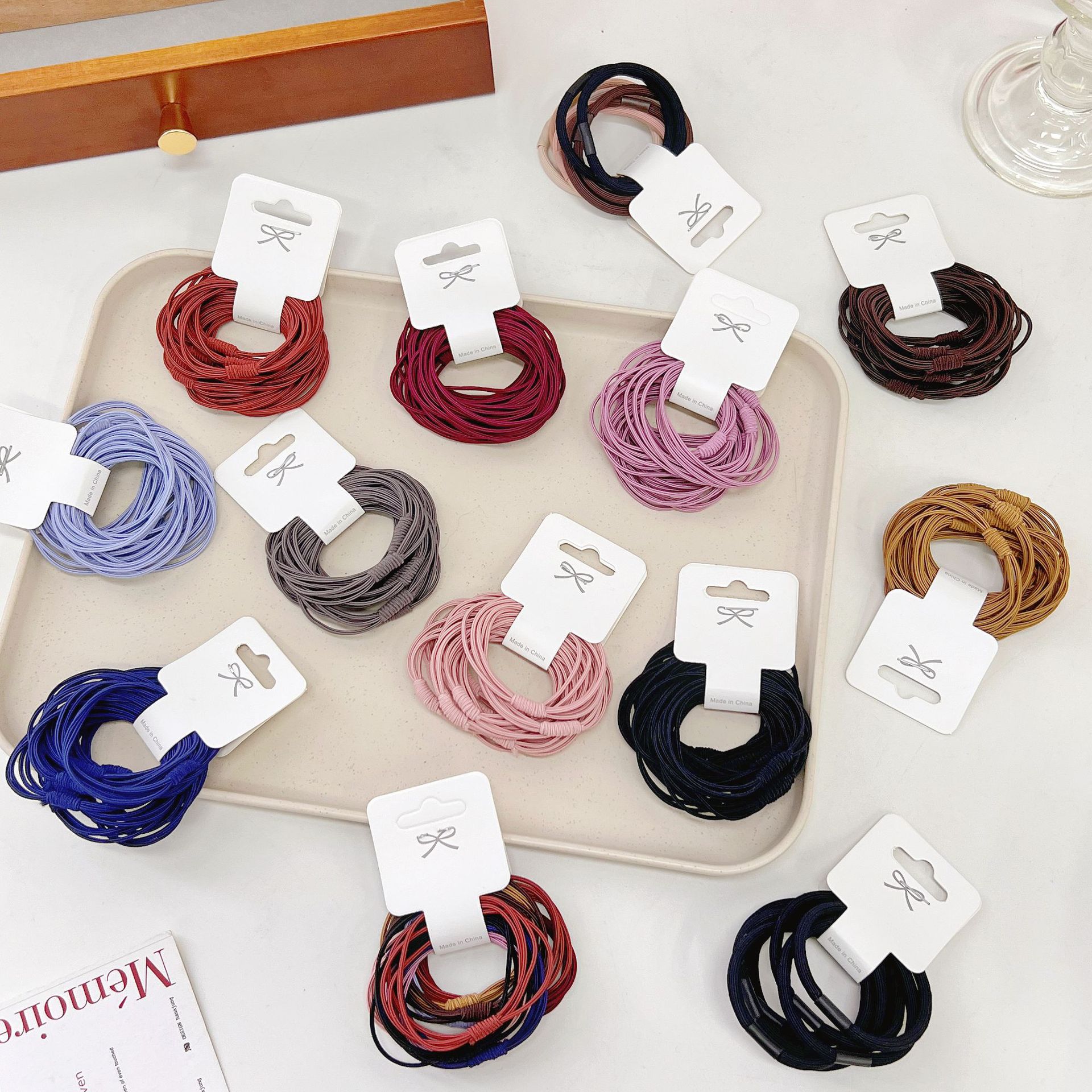 Korean version hair tie, popular online, high-elasticity adult hair tie, multi-strand hair band, basic, versatile, simple hair accessory, leather band pic 46