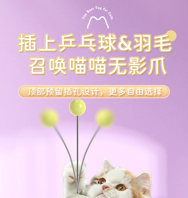 New pet toys: Cat spinning wheel, windmill, mint, feather, cat toy stick, track, play plate, cat toy pic 5