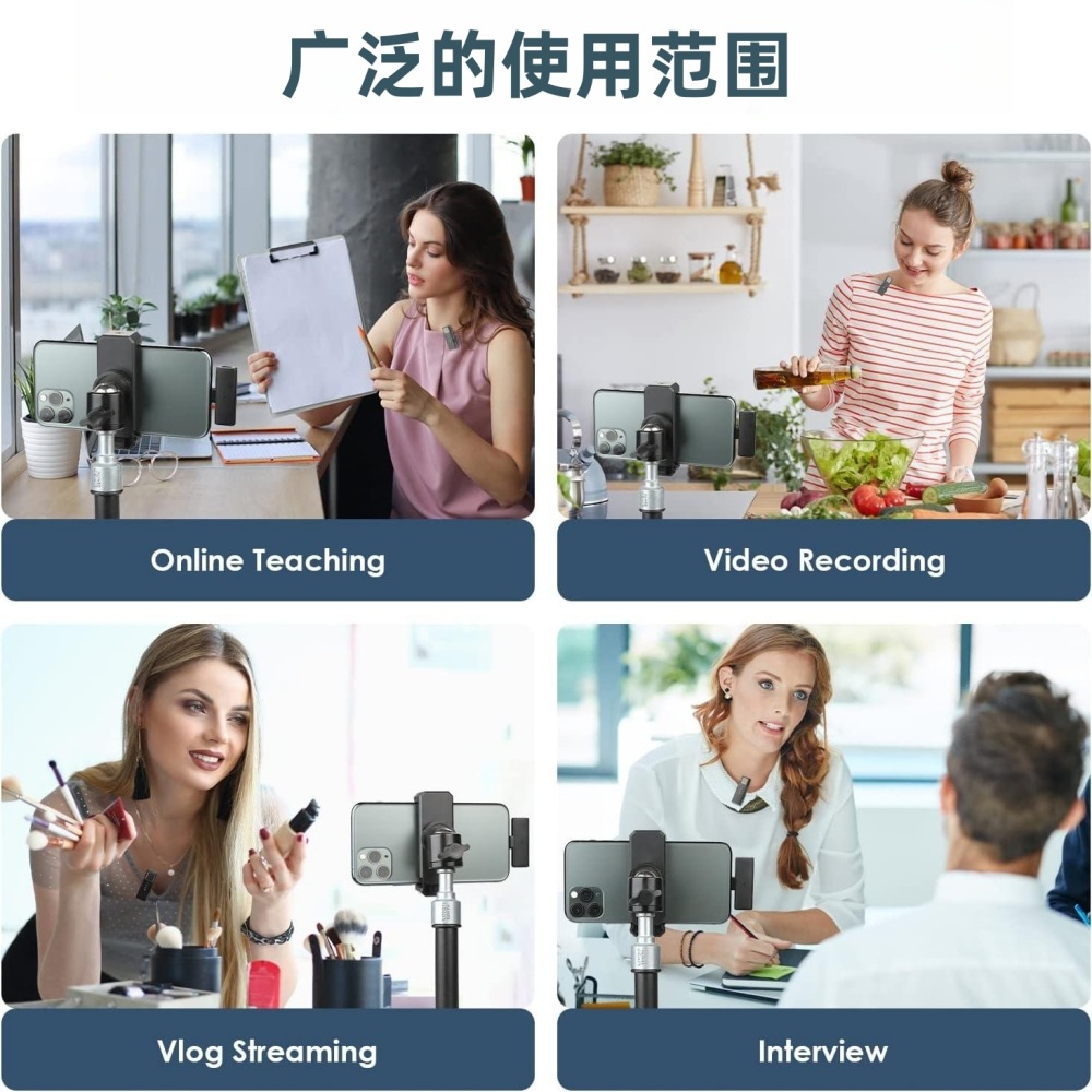 无线领夹麦克风K6跨境厂家一拖二数显充电仓无线直播麦降噪麦克风详情7