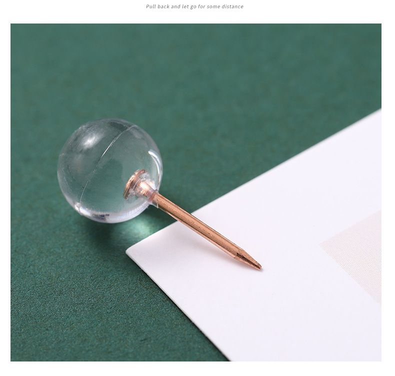 Wholesale of ins style transparent imitation golden Earth nail box, cork board rose gold picture nail, photo wall art nail pic 8