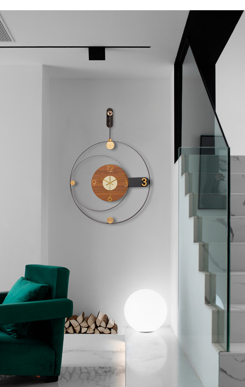 Fuxiao decoración del hogar luz nórdica relojes de pared de lujo para la sala de estar influencers para el hogar relojes de comedor modernos relojes de pared creativos relojes de pared pic 10