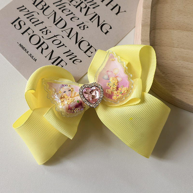 欧美儿童发夹新款公主风珍珠皇冠发饰布艺蝴蝶结手工创意头饰发夹详情16