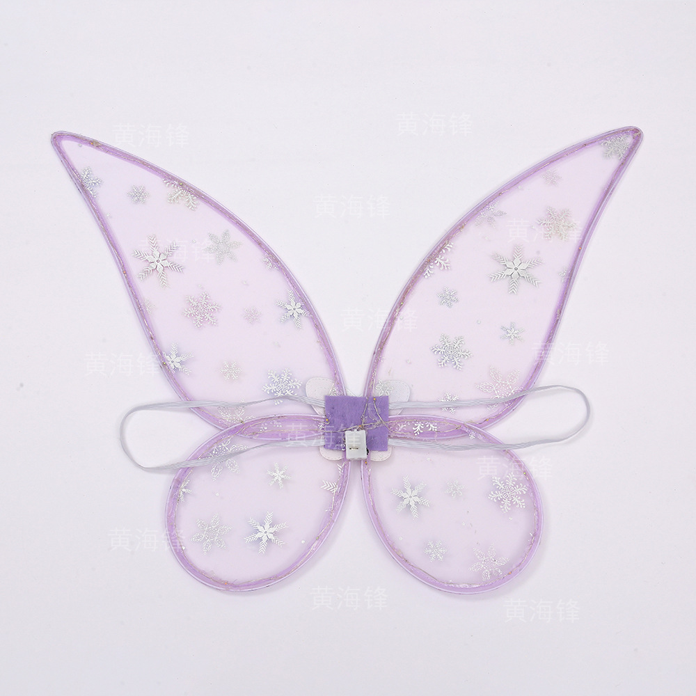 跨境圣诞节精灵翅膀套装舞会带灯单层天使翅膀魔法棒发箍三件套详情14