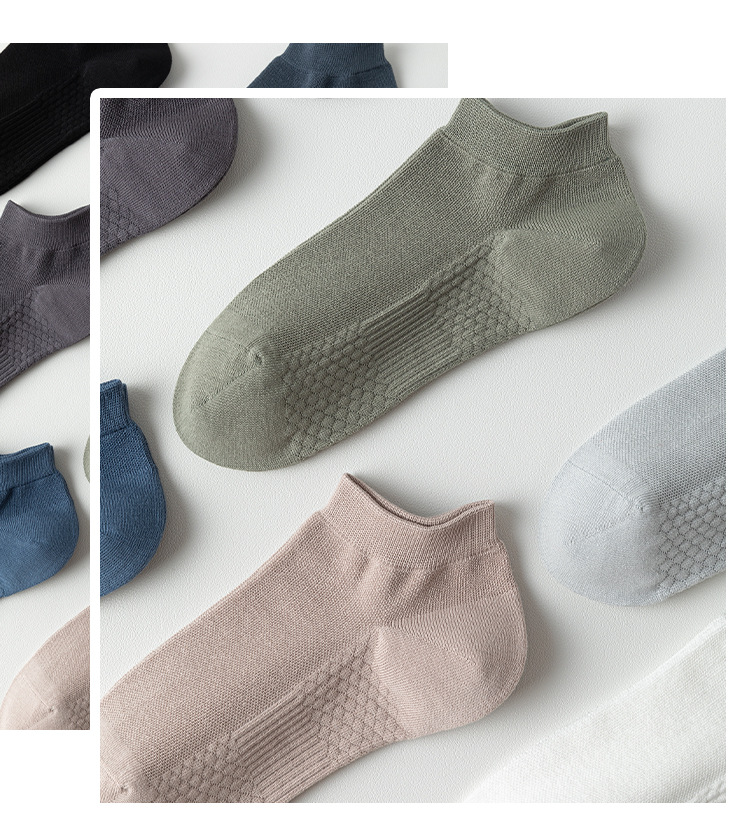 袜子地摊一件代发袜子男春夏季低帮船袜 男士透气防滑隐形袜子 短袜纯色棉袜一件代发详情13
