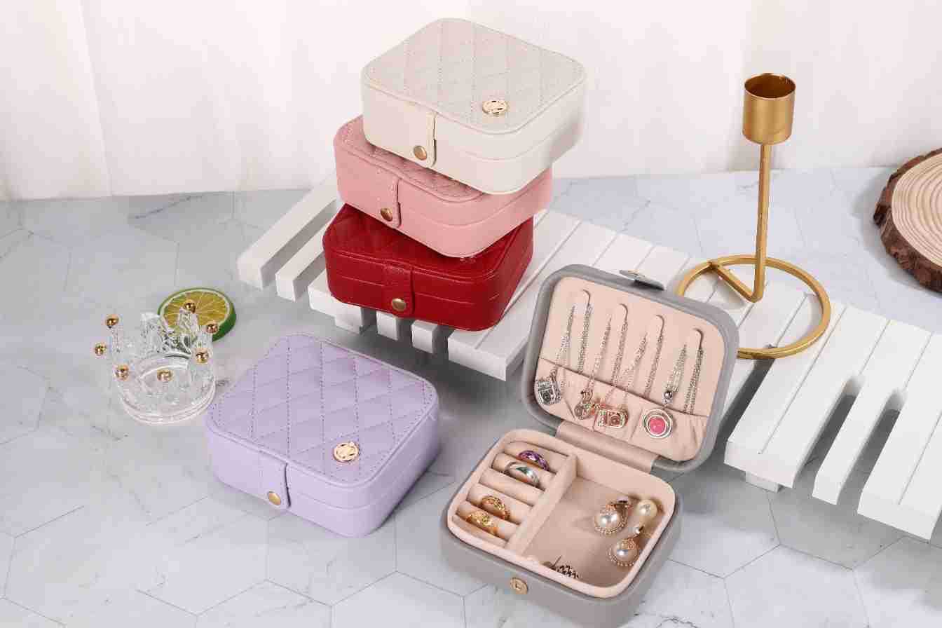 瑾奇饰品收纳盒包装盒展示珠宝项链耳环耳饰礼盒礼品盒戒指首饰盒批发详情2