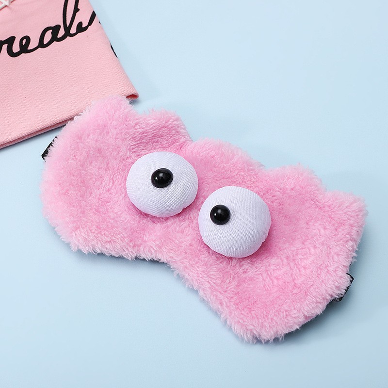 跨境新款卡通可爱毛绒护眼睡眠眼罩萌猫创意动漫设计冰敷眼罩批发详情15