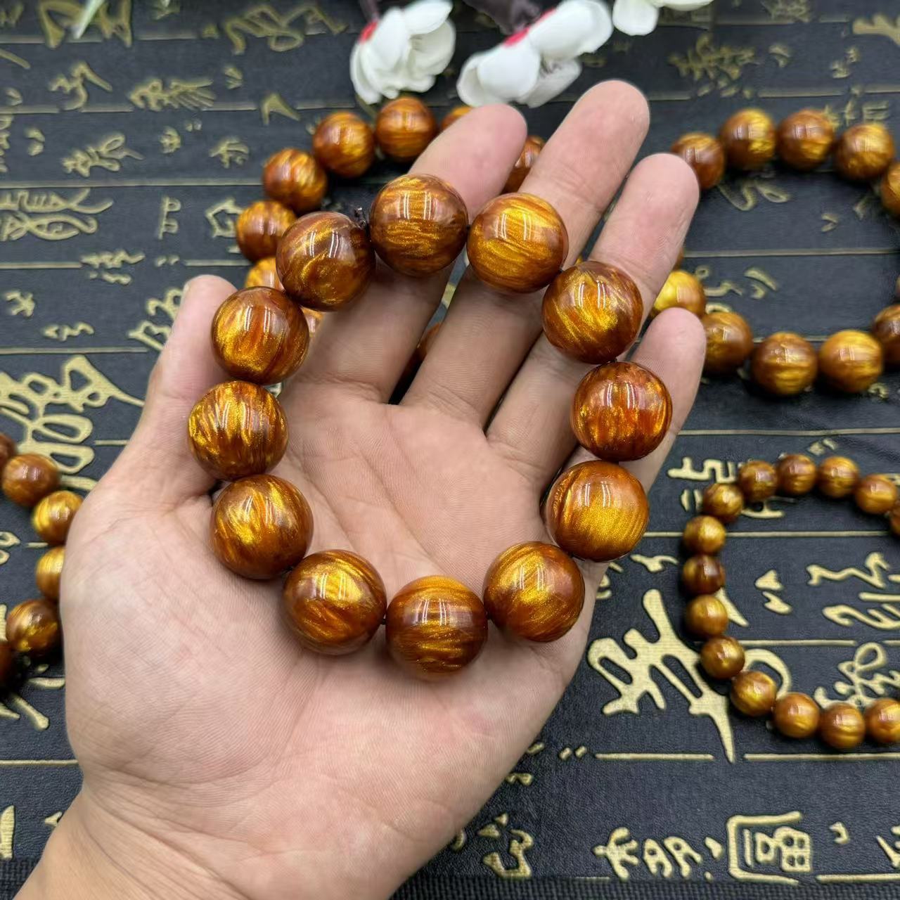 厂家批发金丝海柳手串天然佛珠文玩旅游景点热卖男女同款手串货源详情10
