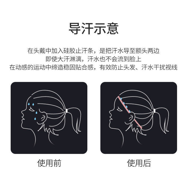 Adult outdoor running sports headband lulu yoga headscarf knitted sweat-absorbing and sweat-stopping belt basketball fitness hair tie pic 12