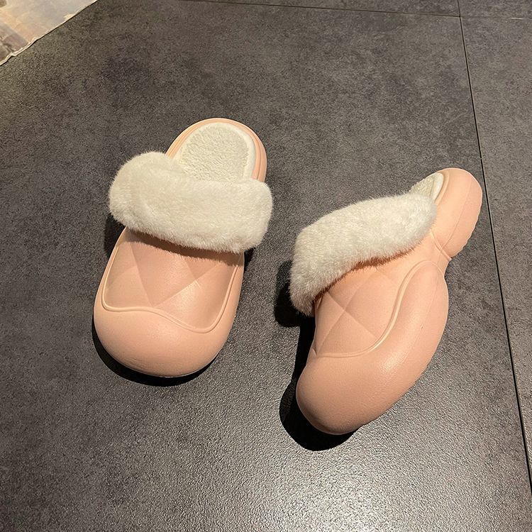 软底包头棉拖鞋女外穿2023年秋季新款踩屎感厚底可爱保暖拖鞋批发详情16