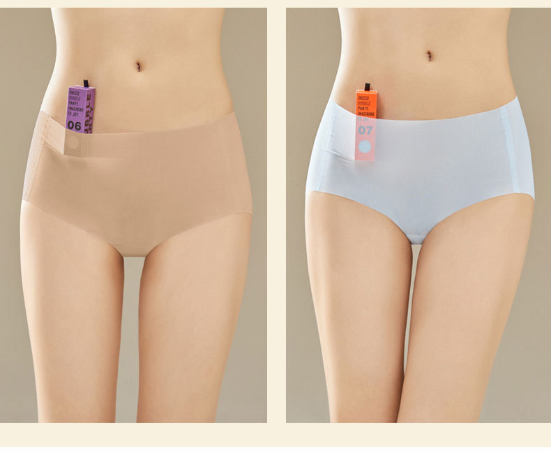 女生口红内裤女抗菌旅游运动便捷透气超薄无痕速干中腰冰丝内裤女详情27
