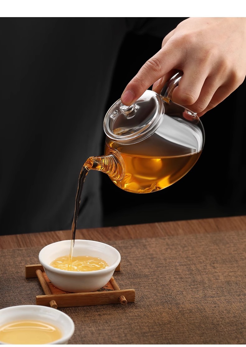 直销耐热玻璃迷你茶壶飘逸杯泡茶壶玻璃茶具茶壶过滤家用泡茶壶详情6