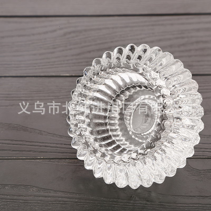 A dual-purpose glass candlestick that can be used on both sides, suitable for restaurants, bars, flying saucer candlesticks, and wedding exhibition arrangements pic 9