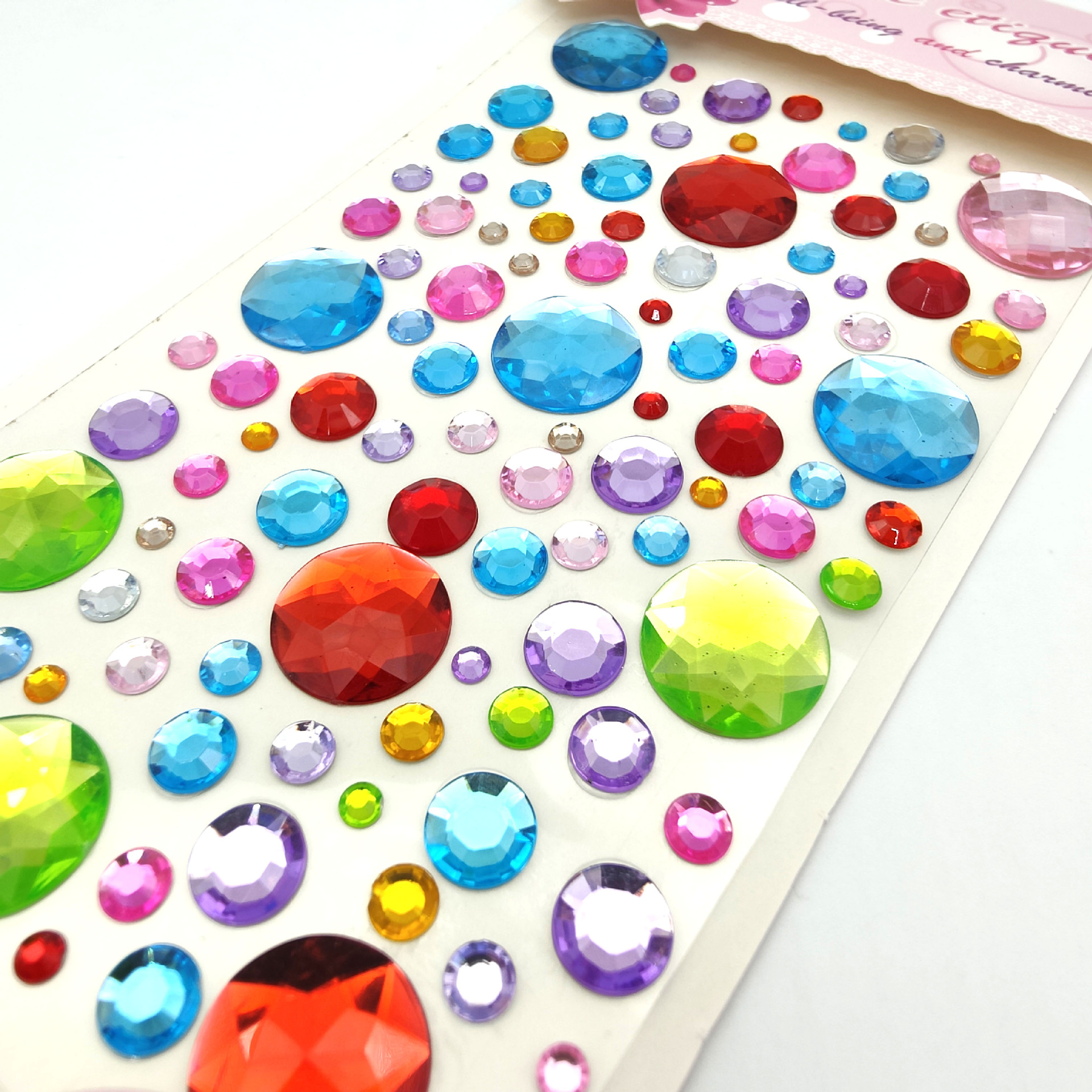 Wholesale of colorful starry sky acrylic diamond stickers, colorful crystal stickers, random diamond DIY creative stickers, mobile phone stickers, and random stickers pic 12