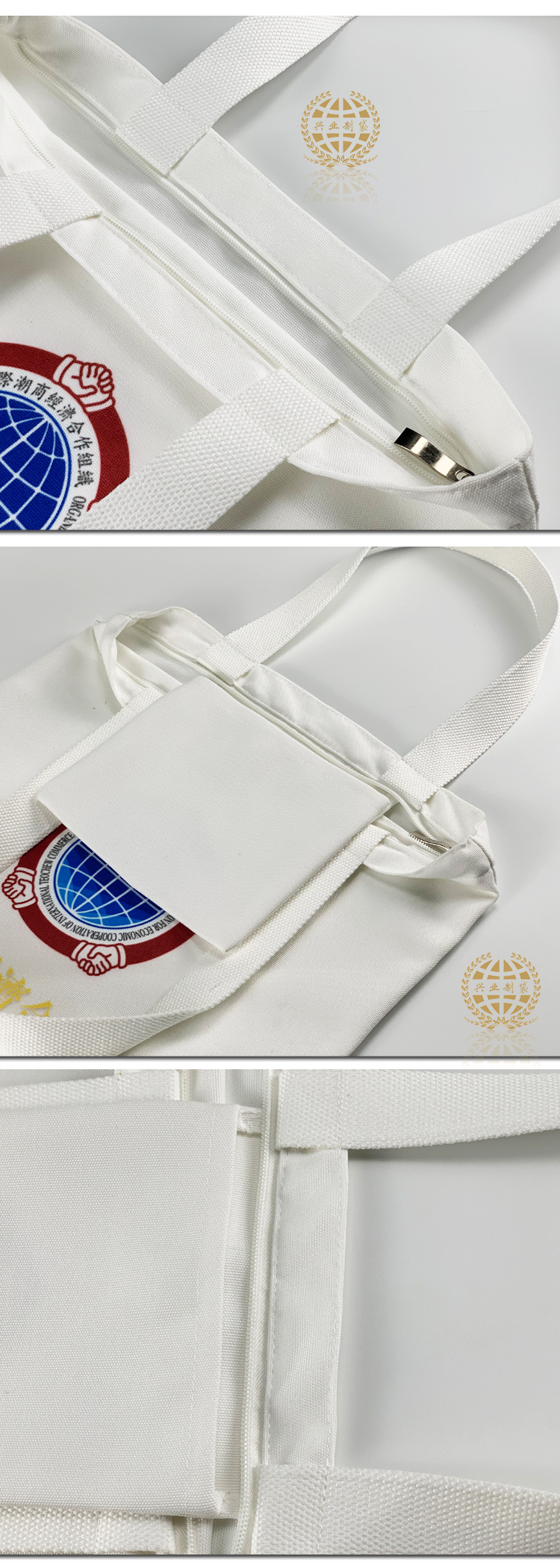 All-polyester canvas hand-held bag shopping, eco-friendly color-printed logo cotton bag, digital heat sublimation canvas bag manufacturer pic 7