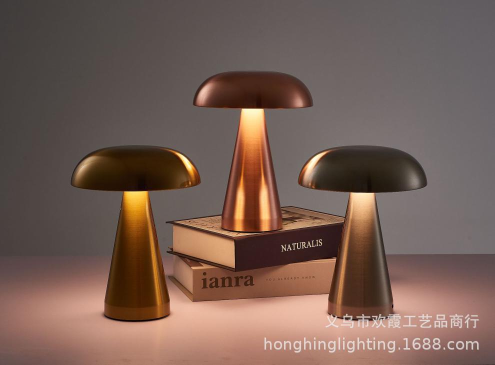 New cross-border bar and restaurant table lamps, rechargeable mushroom lamps, bar and bedroom bedside atmosphere table lamps, dimming night lights pic 10