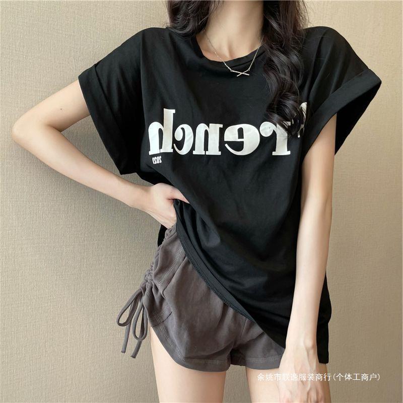 源头直发宽松短袖t恤女2024年新款夏季薄款设计感小众港味chic复详情19