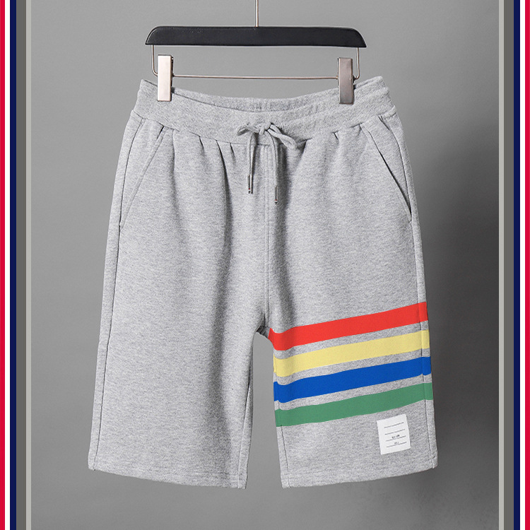 TB teñido teñido cuatro barras rayas moda hombre verano moda pantalones de algodón moda marca pantalones medios pantalones deportivos pantalones casuales hombres pic 60