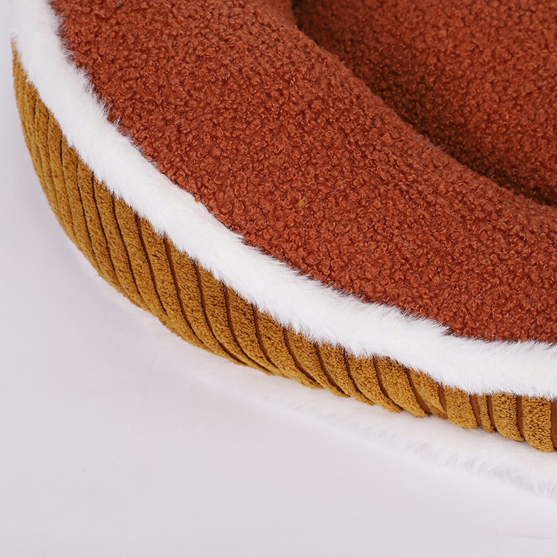 秋冬款盒状宠物窝可爱柔软舒适可拆卸加厚保暖毛绒宠物垫宠物用品详情9