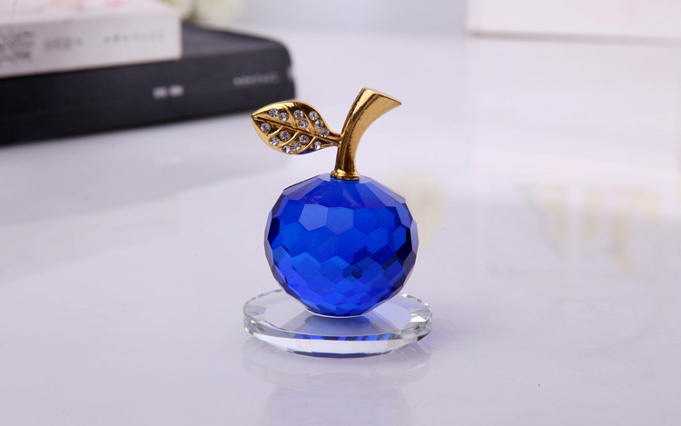 K9 Crystal Apple Christmas Eve Christmas Colored Crystal Craft Souvenir Gift Mobile Phone Counter Decorative Item Xiangyu Crystal pic 7