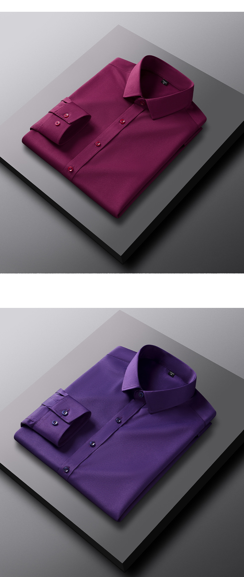 夏季短袖四面弹力衬衫男士商务休闲男装纯色简约职业正装男式衬衣详情14