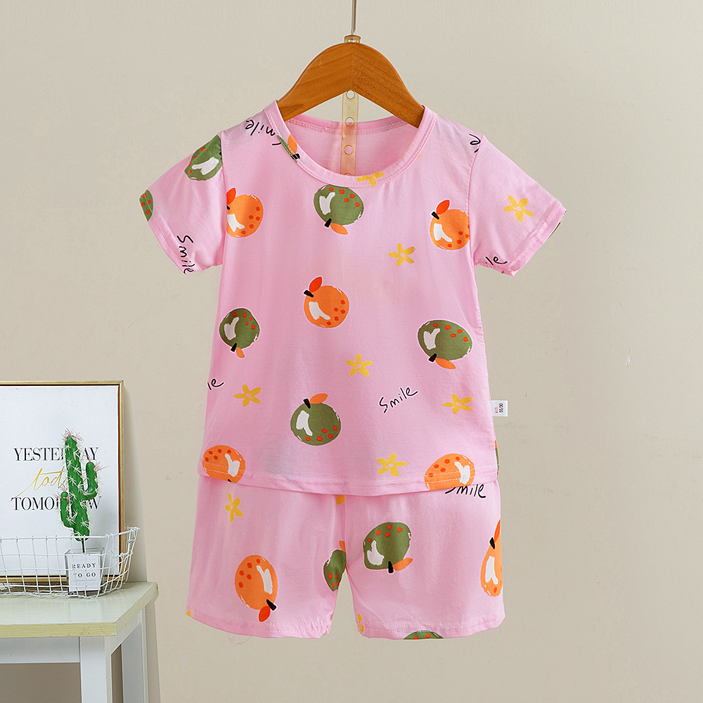 儿童短袖套装 棉夏季男童夏装服装 韩版宝宝衣服女童t恤童装批发详情5