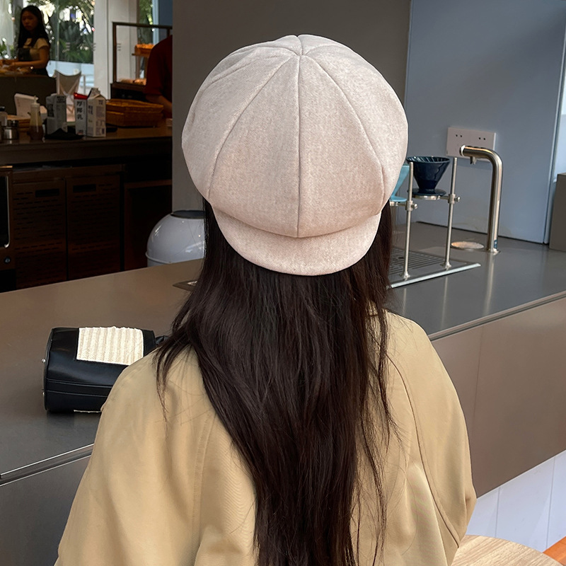 Otoño-invierno 2022 gorra de octagón niño japonés artes y artes sombrero de periódico versátil Señora Inglesa lengua de pato pintor boina pic 11