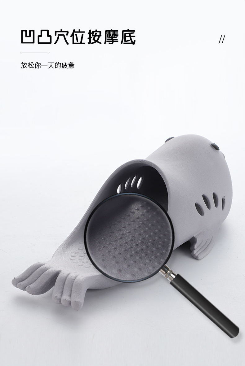 New sea lion couple slippers for women, cartoonish and cute summer, girlish cool slippers for home wear, beach headscarves for men pic 10