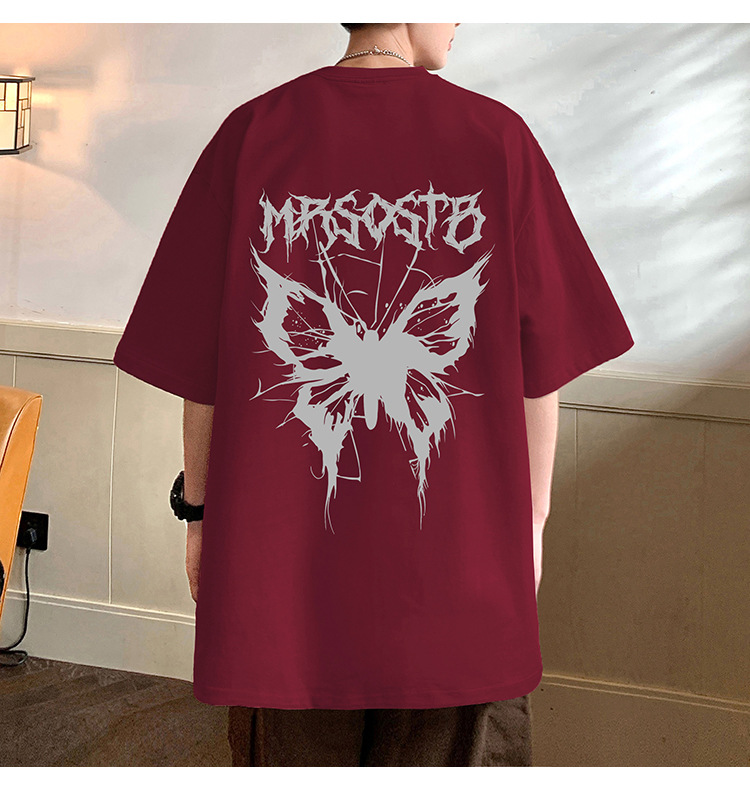 Camiseta de manga corta americana de algodón pesado hombre 2024 nuevo verano hombre retro country trend oversize pic 25