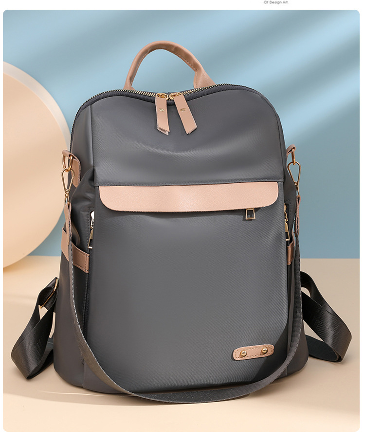 2024新款双肩包牛津布女士背包女韩版防泼水时尚斜跨包大容量潮包详情4