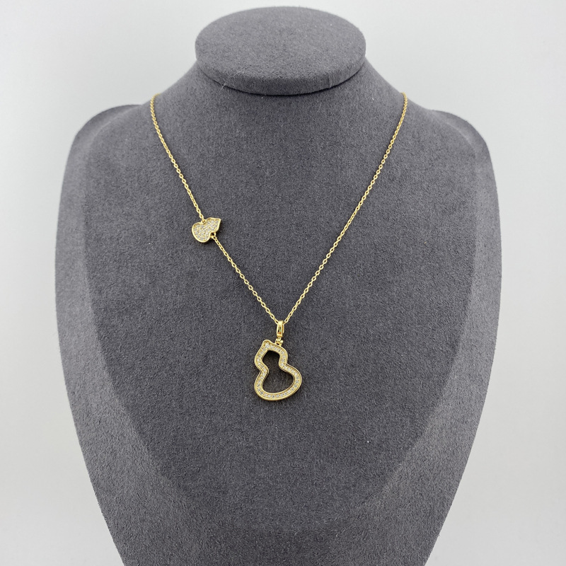 双葫芦麒麟S925纯银轻奢高版本项链直播高品质锁骨链小众颈链详情15