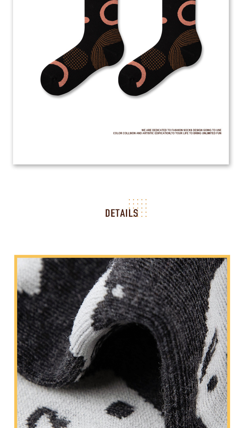 New mid-calf socks for autumn and winter, made of cotton for both men and women, with a unique European and American style, are popular on Instagram streetwear pic 7