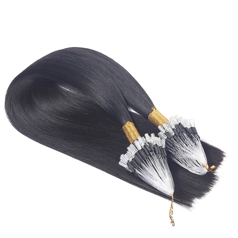 Extensiones de cabello borrado Señora Longitud media cabello recto cabello real cabello falso cortina extensiones de cabello sin marcas pic 2