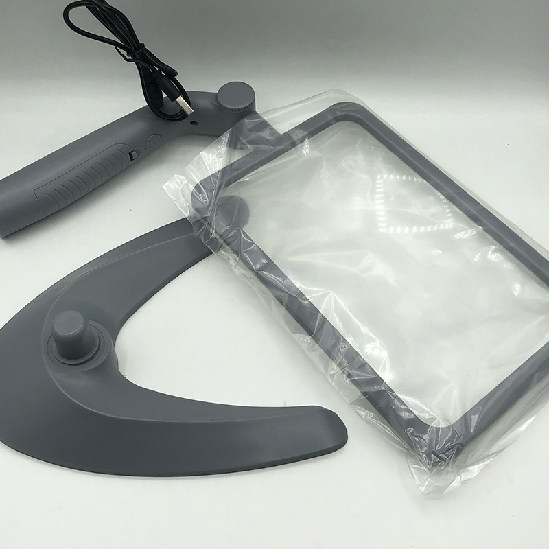 New desktop handheld 48-light three-level adjustable white warm light USB plug-in reading magnifying glass for the elderly to read newspapers pic 8