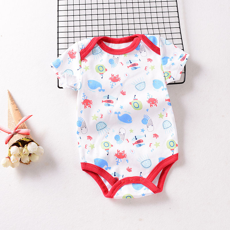 Summer 2021 new long-sleeved and short-sleeved crawling suits for infants and children aged 0-1, cartoon crawling suits, foreign trade miscellaneous styles, long-sleeved and short-sleeved crawling suits pic 18