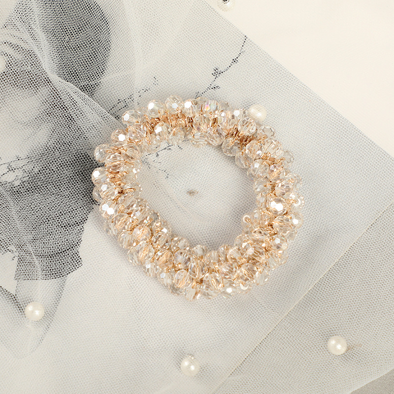 New pearl hair tie Korean style fashionable hair band, elastic crystal hair tie bracelet, forest-tied hair band in stock pic 14