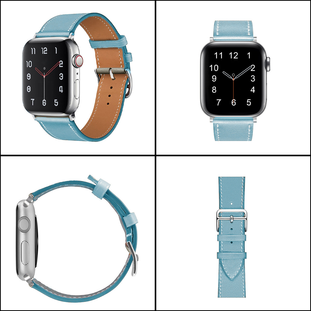 适用苹果Apple watch真皮表带 iwatch时尚经典百搭多色男女款表带详情33