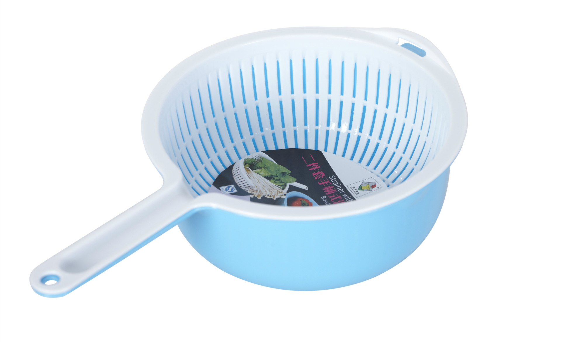 厨房用品滴水筛盆 两件套带手把筛盆 蔬菜水果筛盆详情4