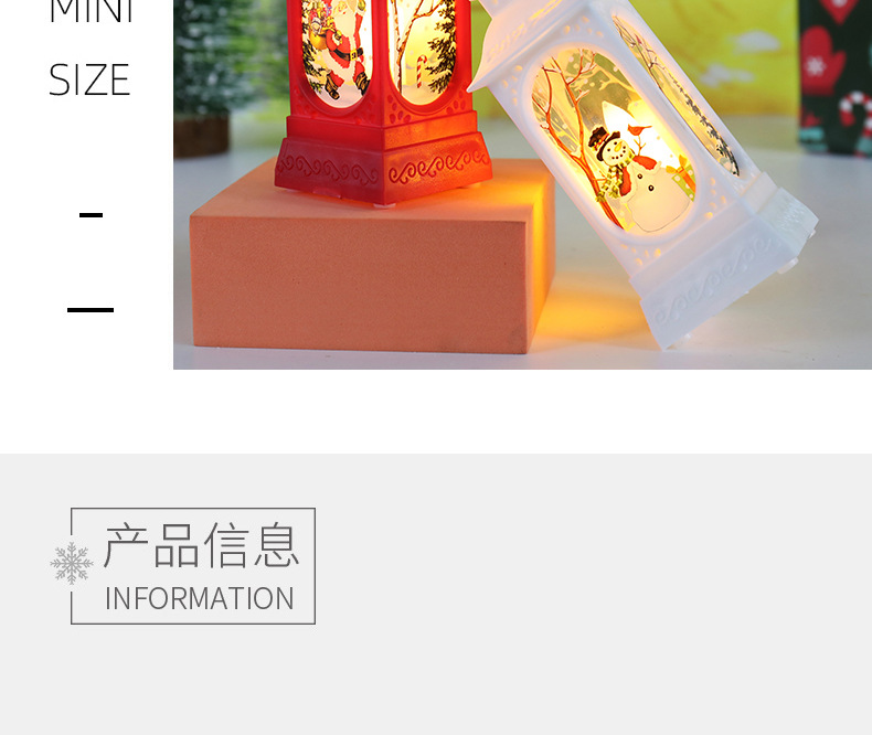 Cross-border new Christmas decorations: wind lamps, candlestick lamps, old man snowman Christmas decorations, night lights, table ornaments pic 5