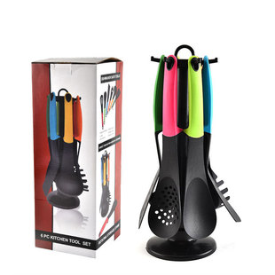 Wholesale nylon stainless steel household kitchenware, cooking spatulas and spoons, cooking utensils, complete sets of kitchen tools for cooking pic 9