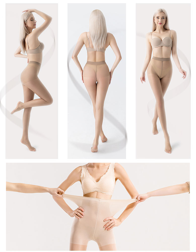 网红春夏潮流丝袜薄款性感黑色透肉透肤打底裤一体裤袜成人女批发详情12