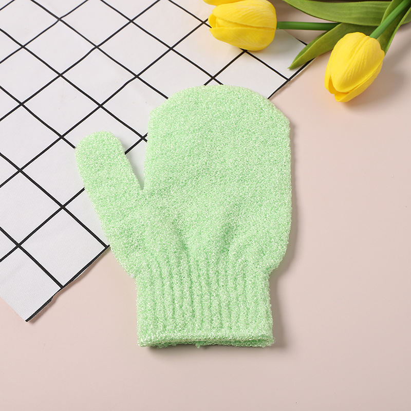 2022新款洗澡手套混色五指涤纶沐浴手套浴室大澡堂专用搓澡手套详情17