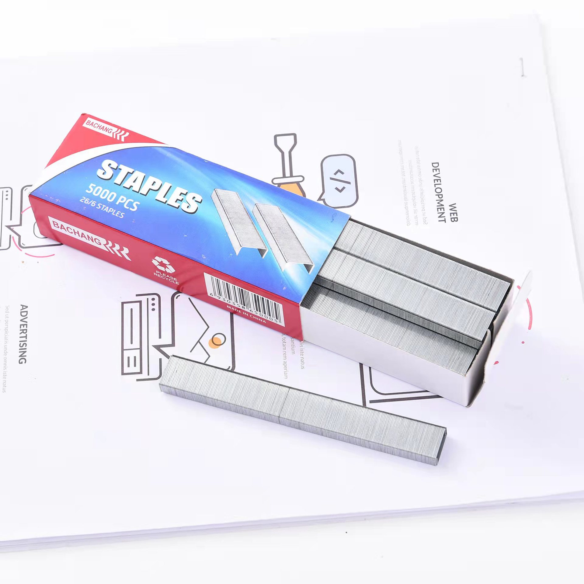Factory direct supply of 5,000 26/6 English staples, standard staples, office and foreign trade export 26/6 staples pic 4